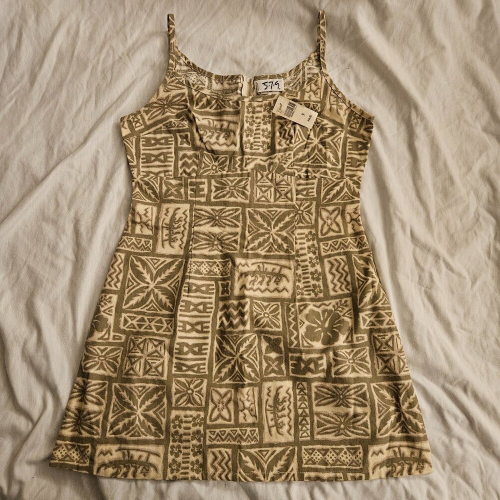 Y2K 579 Vintage Hawaiian Print Dress Womens NWT Size 9